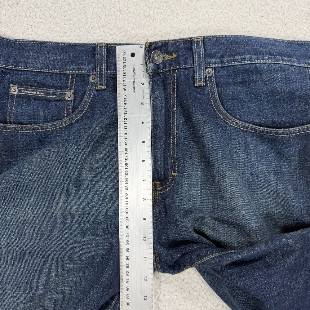 Calvin Klein Relaxed Straight Jeans Mens 34x30 Streetwear Grunge Casual Normcore - Picture 10 of 11